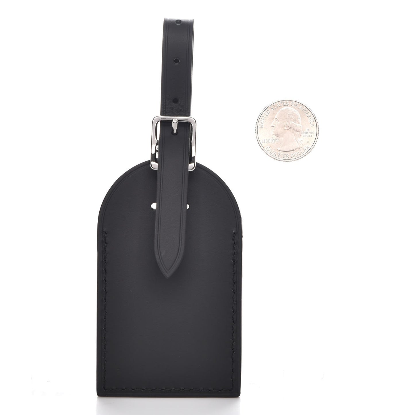 Calfskin Luggage Tag Black