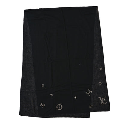 Louis Vuitton Cashmere Swarovski Crystal Monte Carlo Stole Black 2 of 3