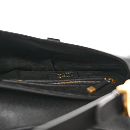 Christian Dior Grained Calfskin Saddle Bag With Strap Black 5 of 10