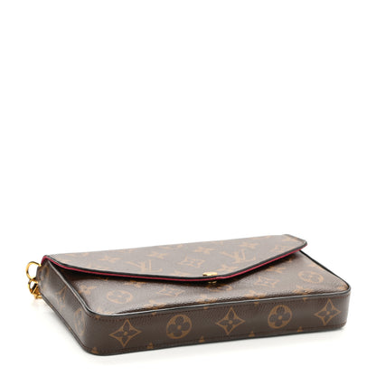 Louis Vuitton Monogram Pochette Felicie Chain Wallet Fuchsia 5 of 9