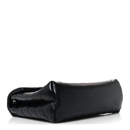 Saint Laurent Calfskin Y Quilted Monogram Monochrome Small Loulou Chain Satchel Black 4 of 10