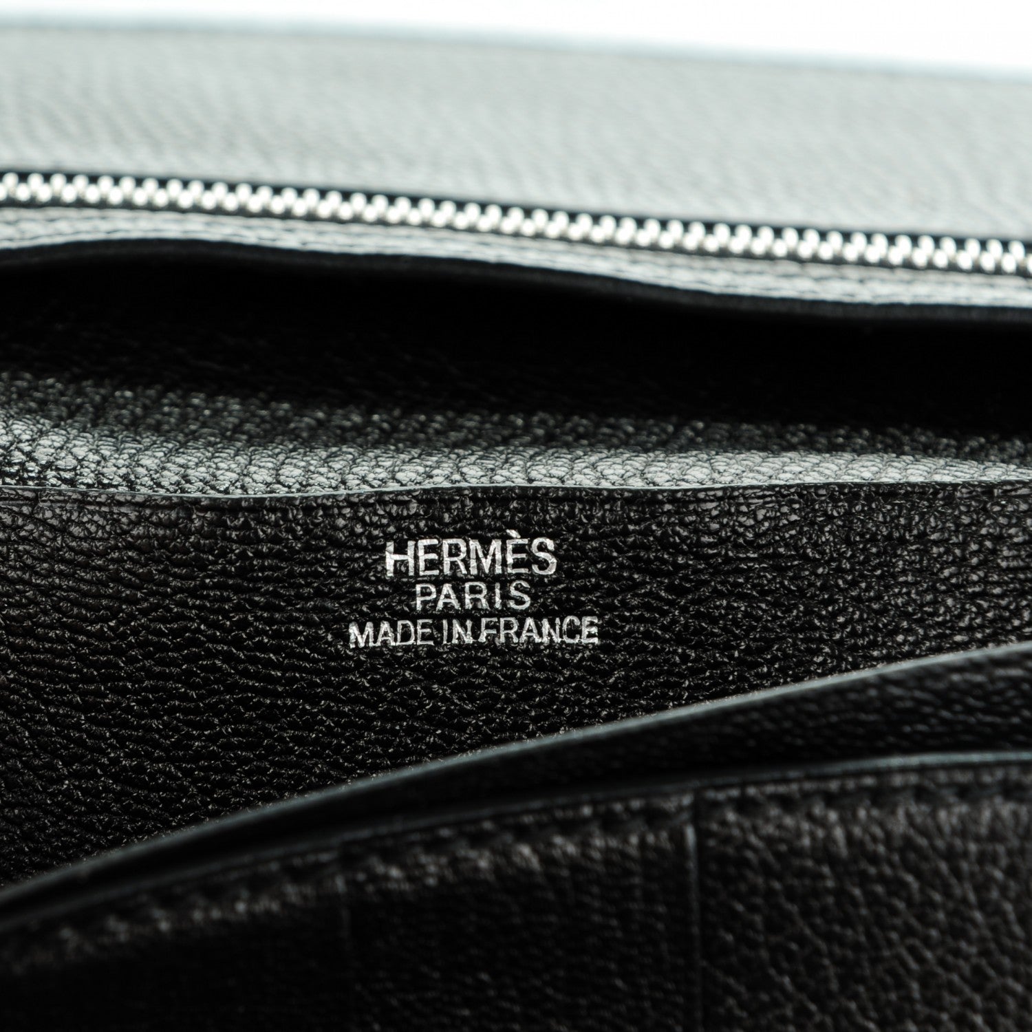 Hermes Chevre Mysore Bearn Tri-Fold Wallet Black 6 of 7