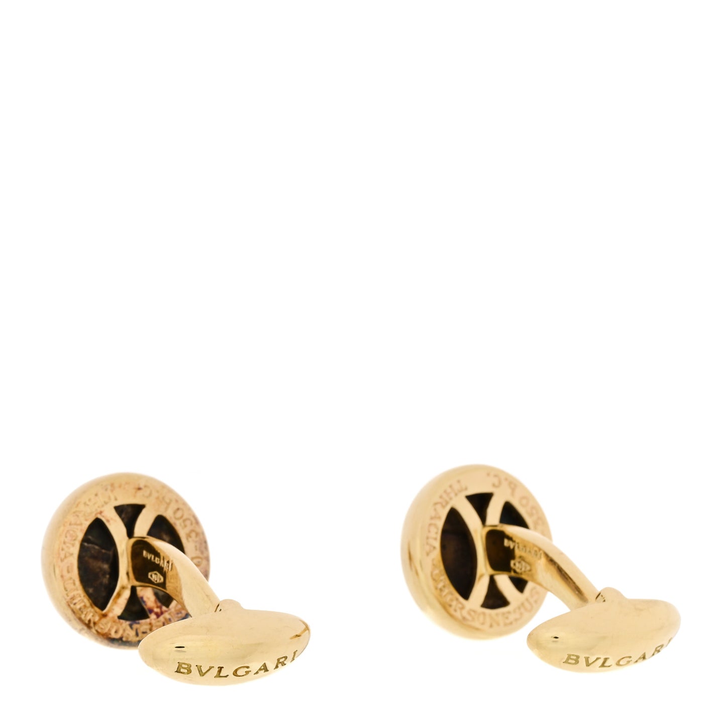 18K Yellow Gold Ancient Coin Cufflinks