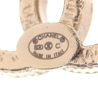 Chanel Pearl Crystal CC Earrings Light Gold 4 of 5