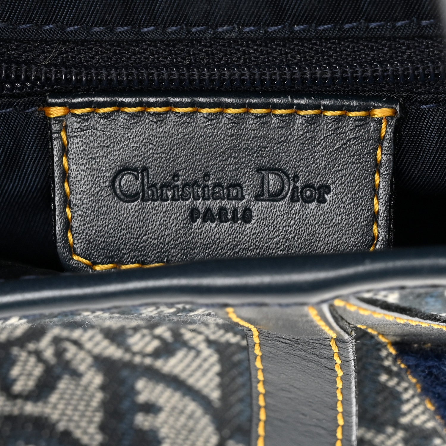 Christian Dior Monogram Saddle Bag Blue 6 of 11