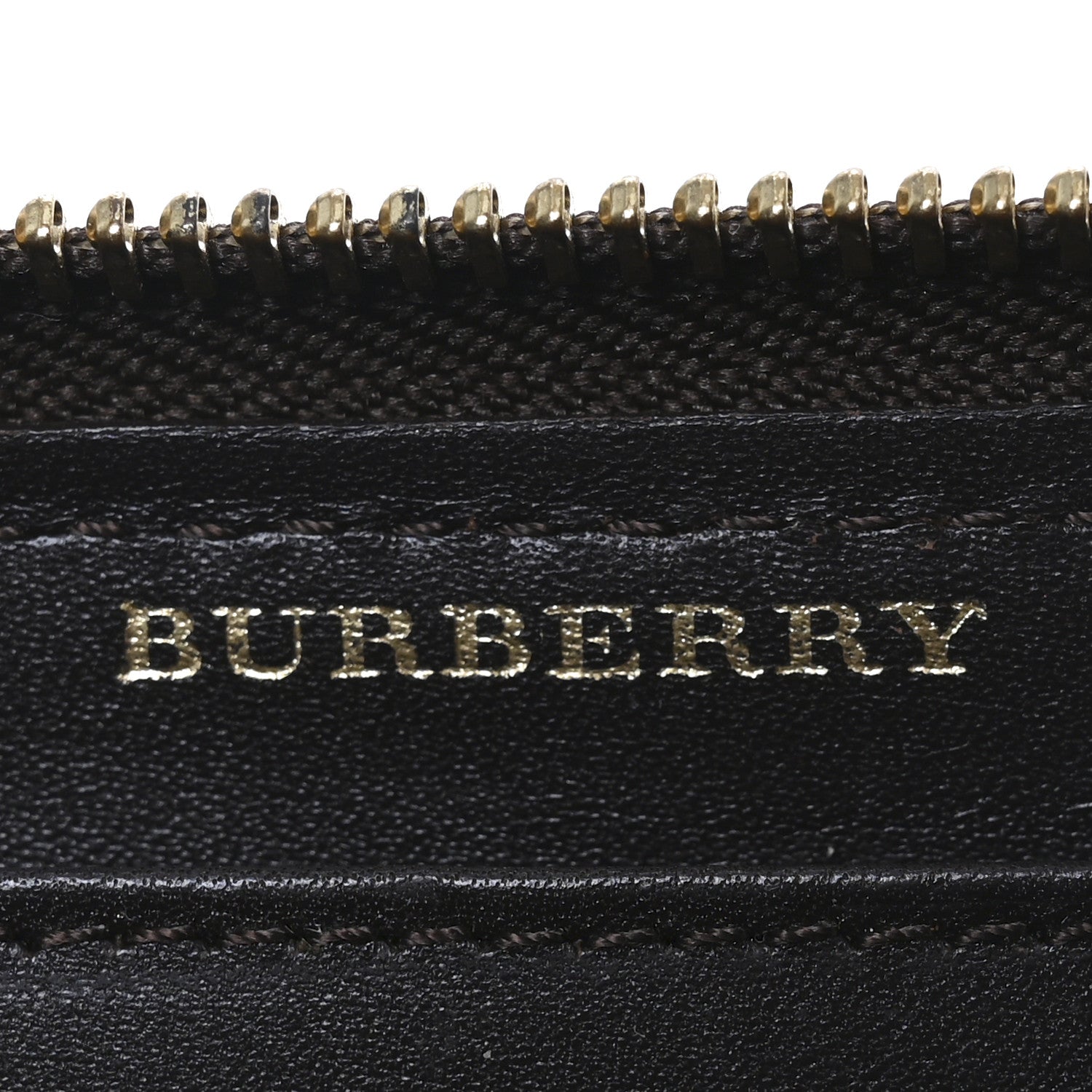 Burberry Studded Haymarket Check Large Zip Around Wallet Brown 6 of 9