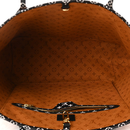 Louis Vuitton Monogram Giant Crafty Neverfull MM Creme Caramel 5 of 10