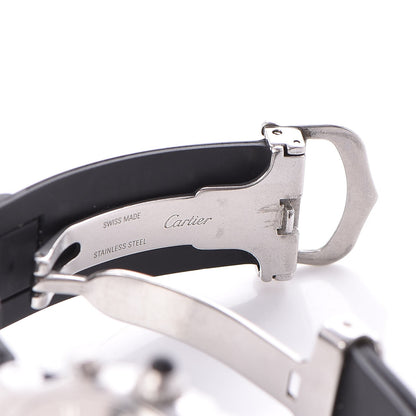 Cartier Stainless Steel Rubber 38mm Must 21 Chronoscaph Quartz Watch Black 6 of 6
