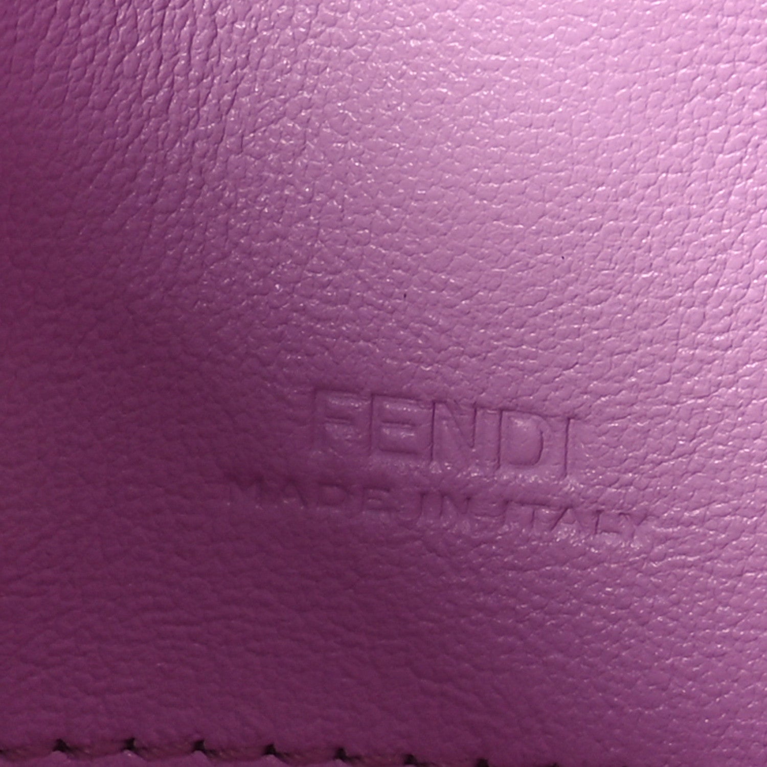 Fendi Nylon Nappa FF Embroidered Nano Baguette Maxi Handle Charm Light Pink 6 of 11