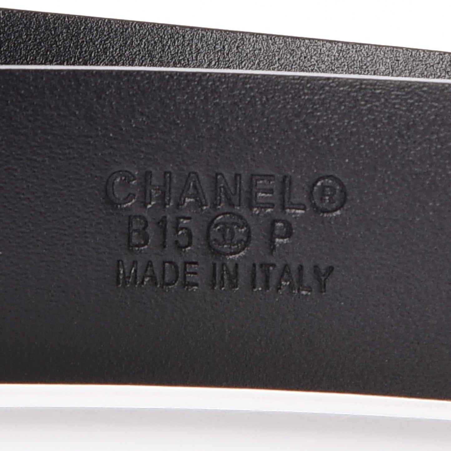 Patent CC Logo Skinny Belt 85 34 Black