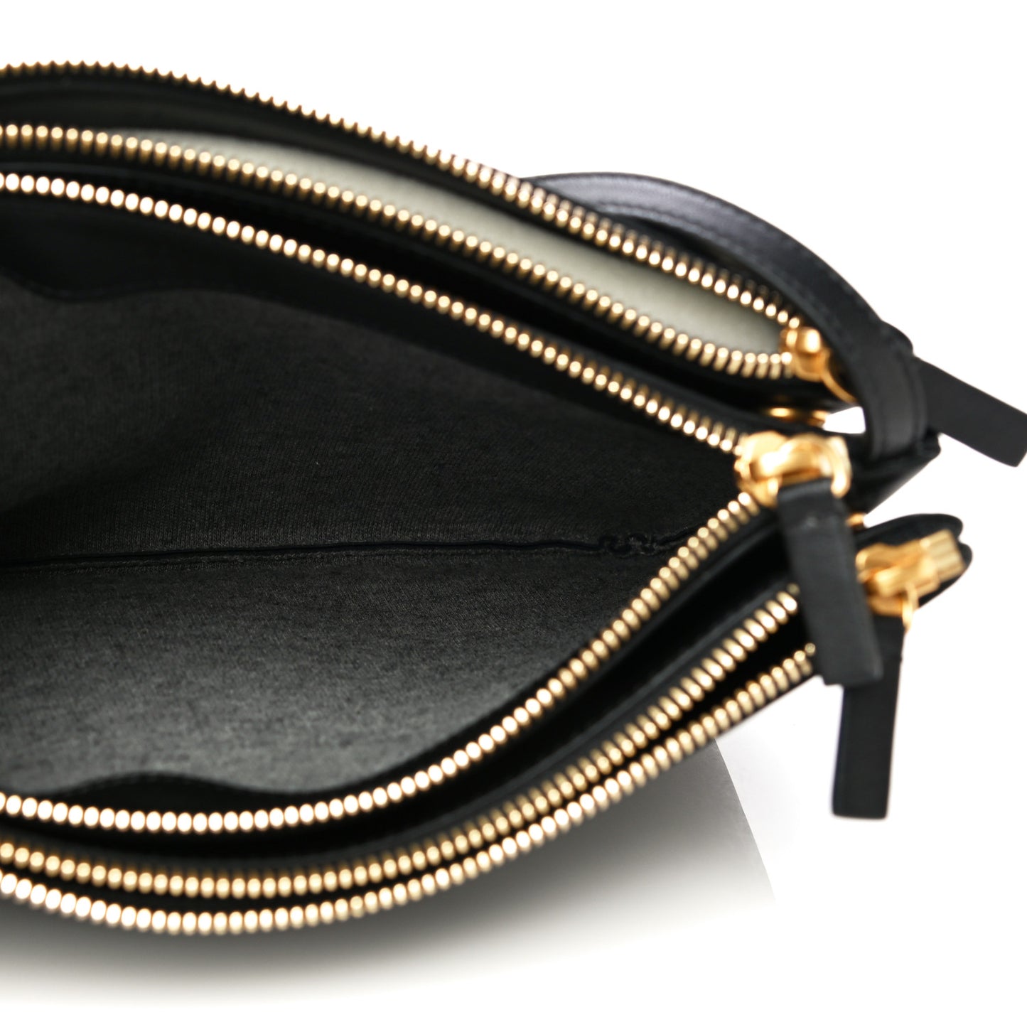 Lambskin Large Trio Crossbody Bag Black