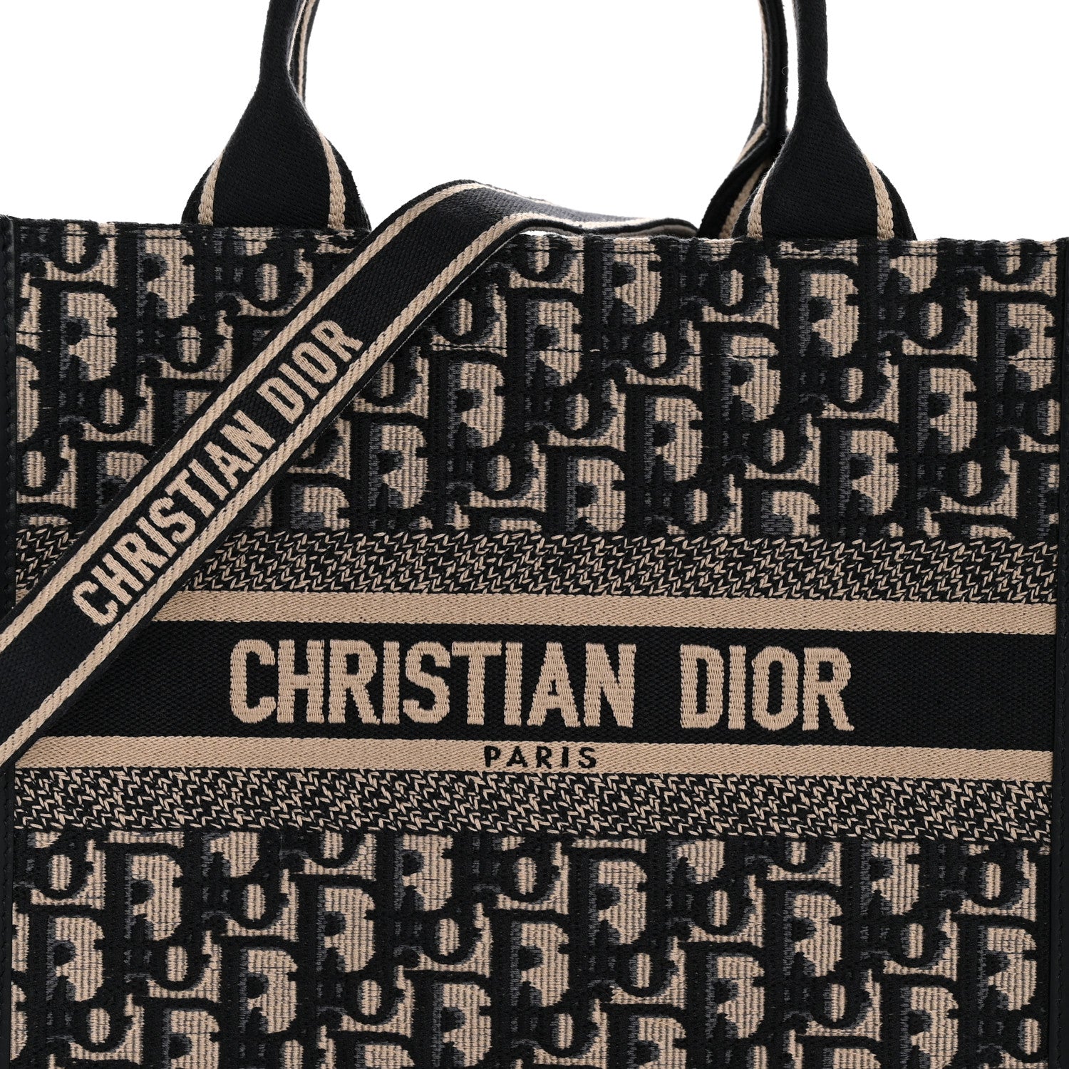 Christian Dior Oblique Calfskin Small Book Tote With Strap Blue Multicolor 8 of 12