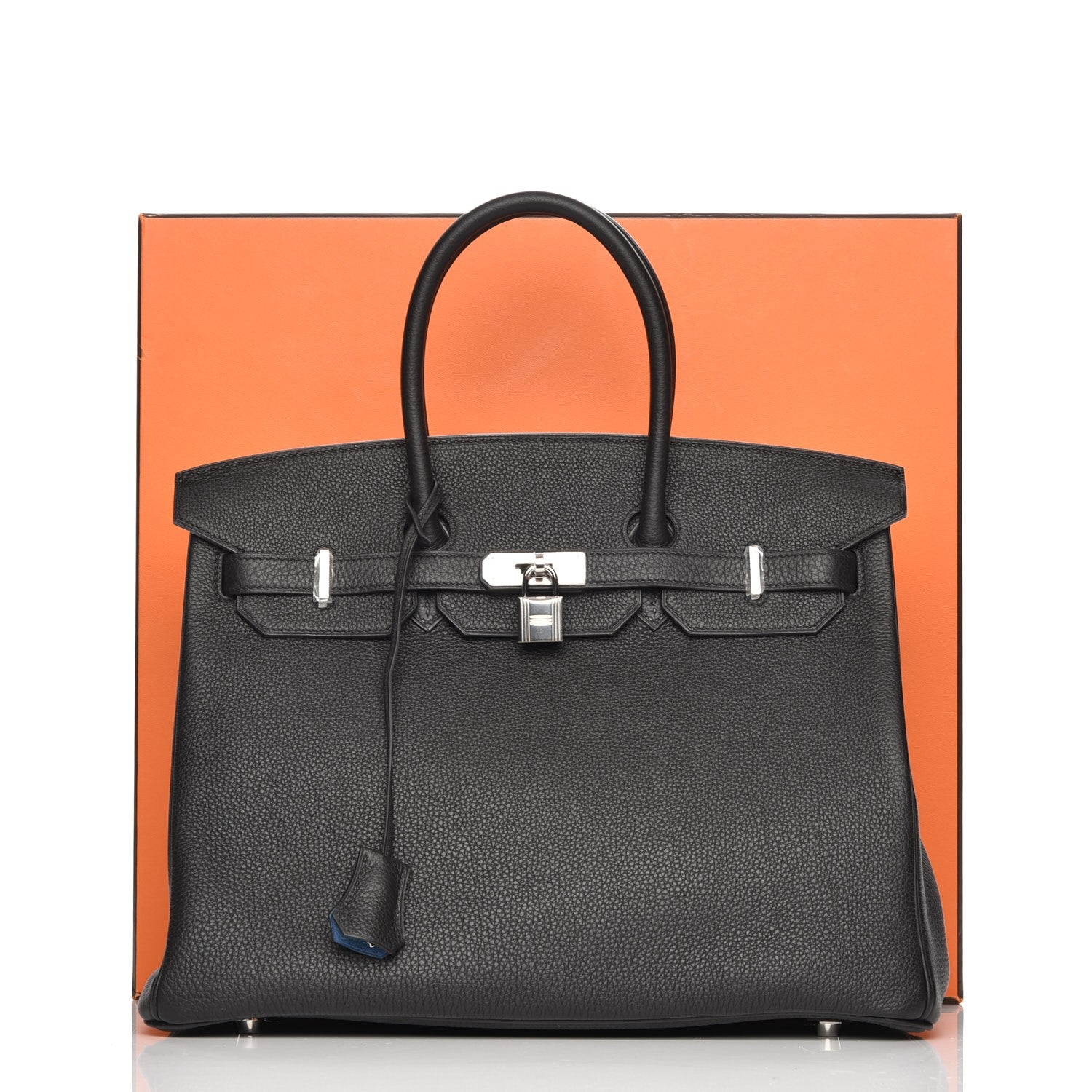 Hermes Togo Birkin 35 Black Bleu Agate 30 of 30