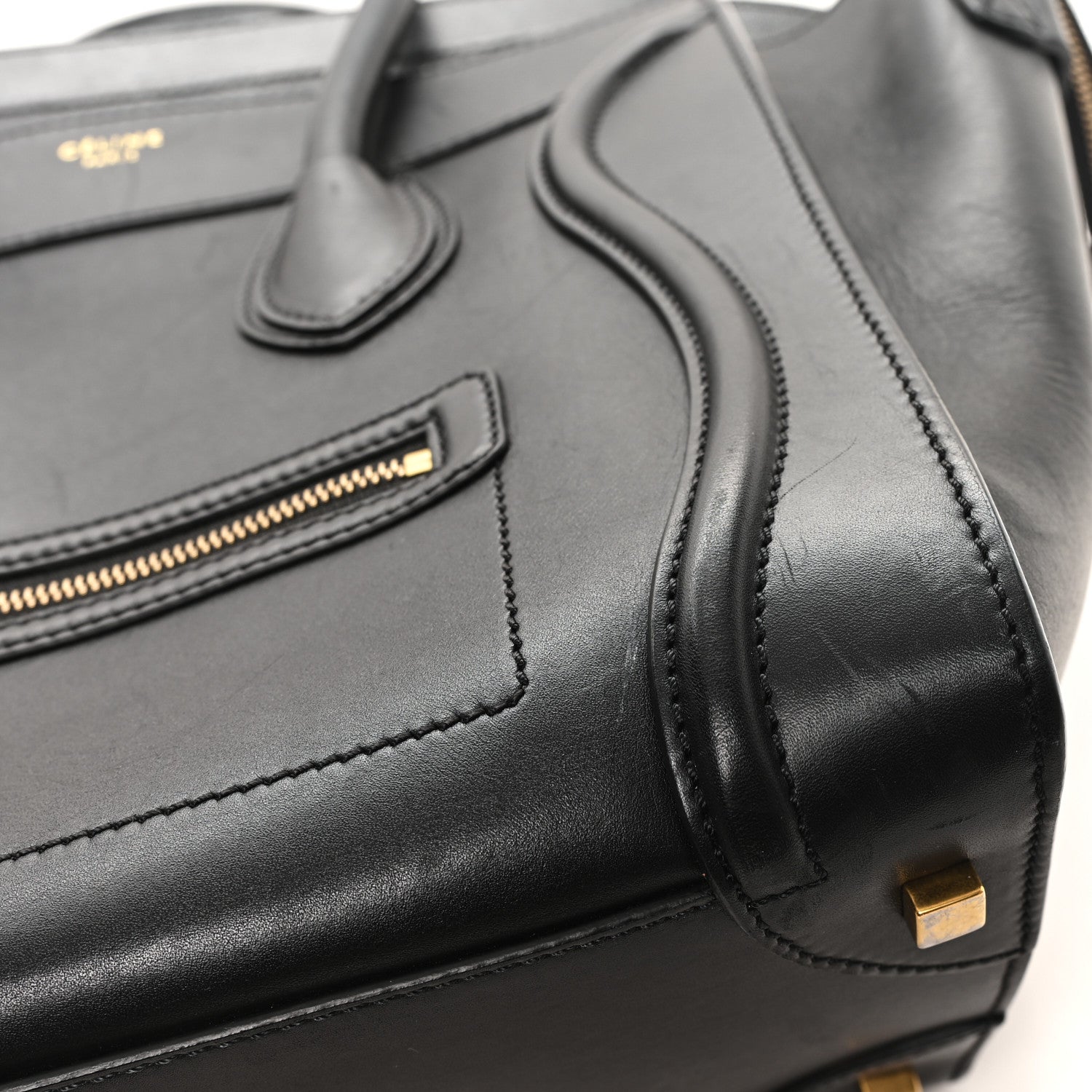 Celine Smooth Calfskin Mini Luggage Black 1847839 – FASHIONPHILE