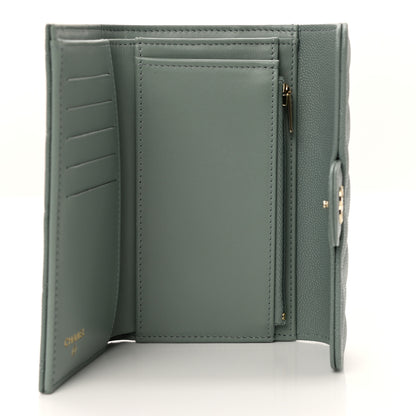 Chanel Caviar Quilted Medium Flap Wallet Dark Green 5 of 9