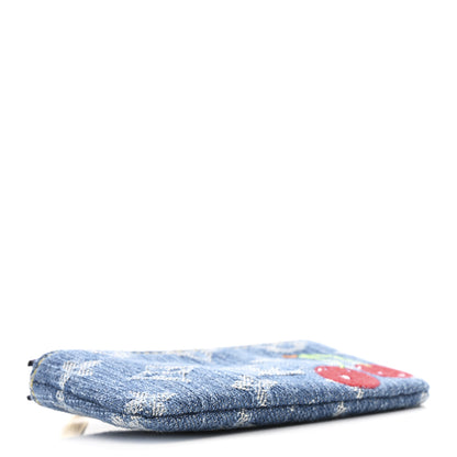 Louis Vuitton LV X TM Monogram Denim Cerises Key Pouch Blue 4 of 7
