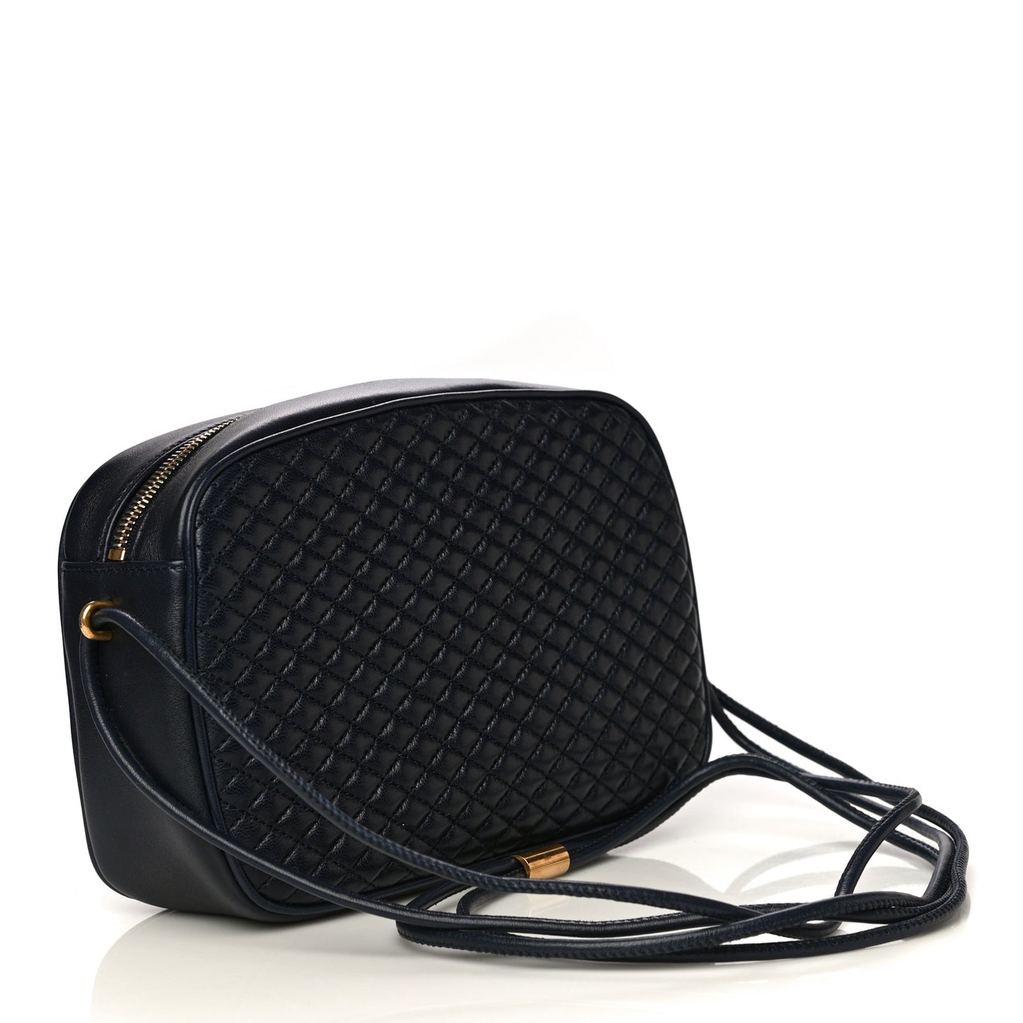 Lambskin Quilted Victoire Camera Bag Deep Marine