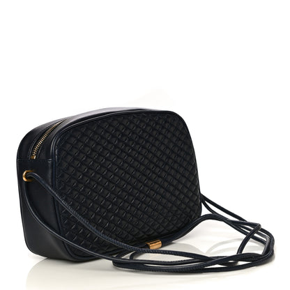 Saint Laurent Lambskin Quilted Victoire Camera Bag Deep Marine 3 of 10
