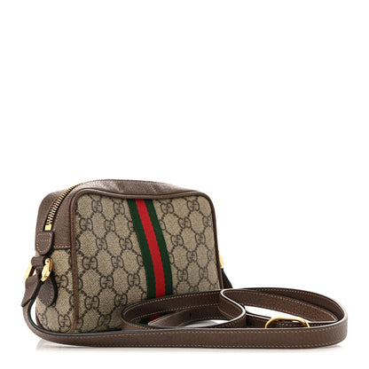 Gucci GG Supreme Monogram Web Mini Ophidia Shoulder Bag Brown 3 of 12