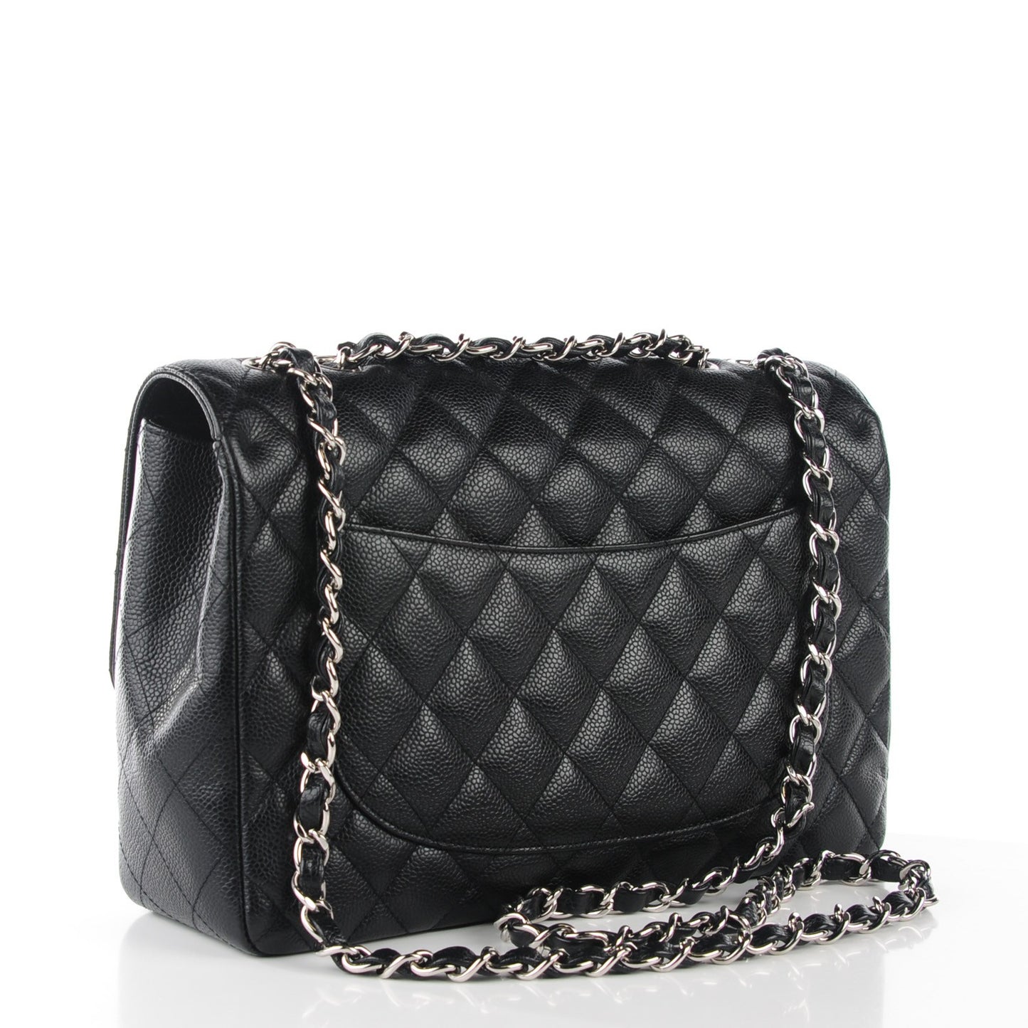 Caviar Quilted Jumbo Single Flap Black