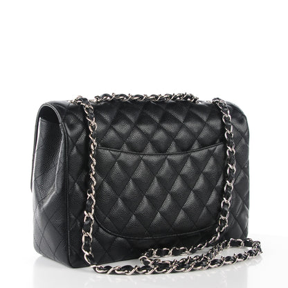 Chanel Caviar Quilted Jumbo Single Flap Black 3 of 8