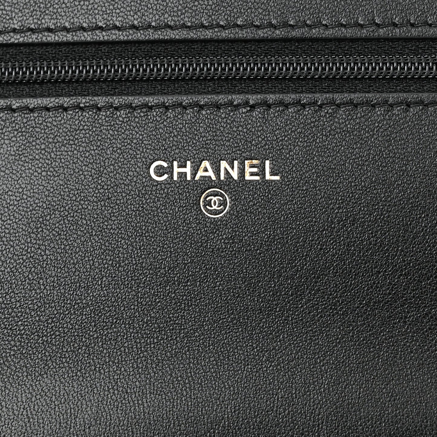 Lambskin Quilted Chanel 19 Wallet On Chain WOC Black