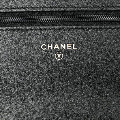 Chanel Lambskin Quilted Chanel 19 Wallet On Chain WOC Black 8 of 12