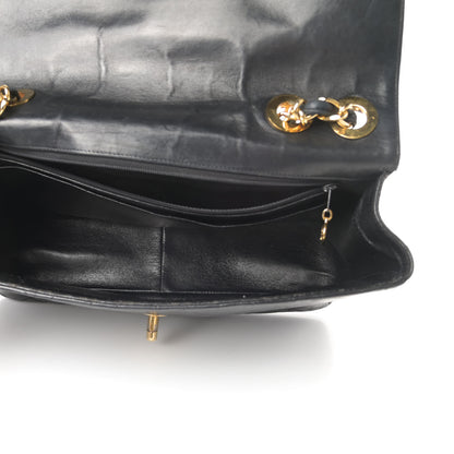Chanel Lambskin Quilted XL Jumbo Single Flap Black 5 of 19