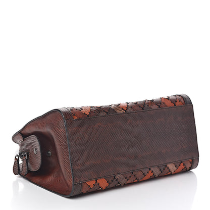 Bottega Veneta Ayers Karung Intrecciato Patchwork Shoulder Bag Ash Scuro Rust Clay 4 of 13