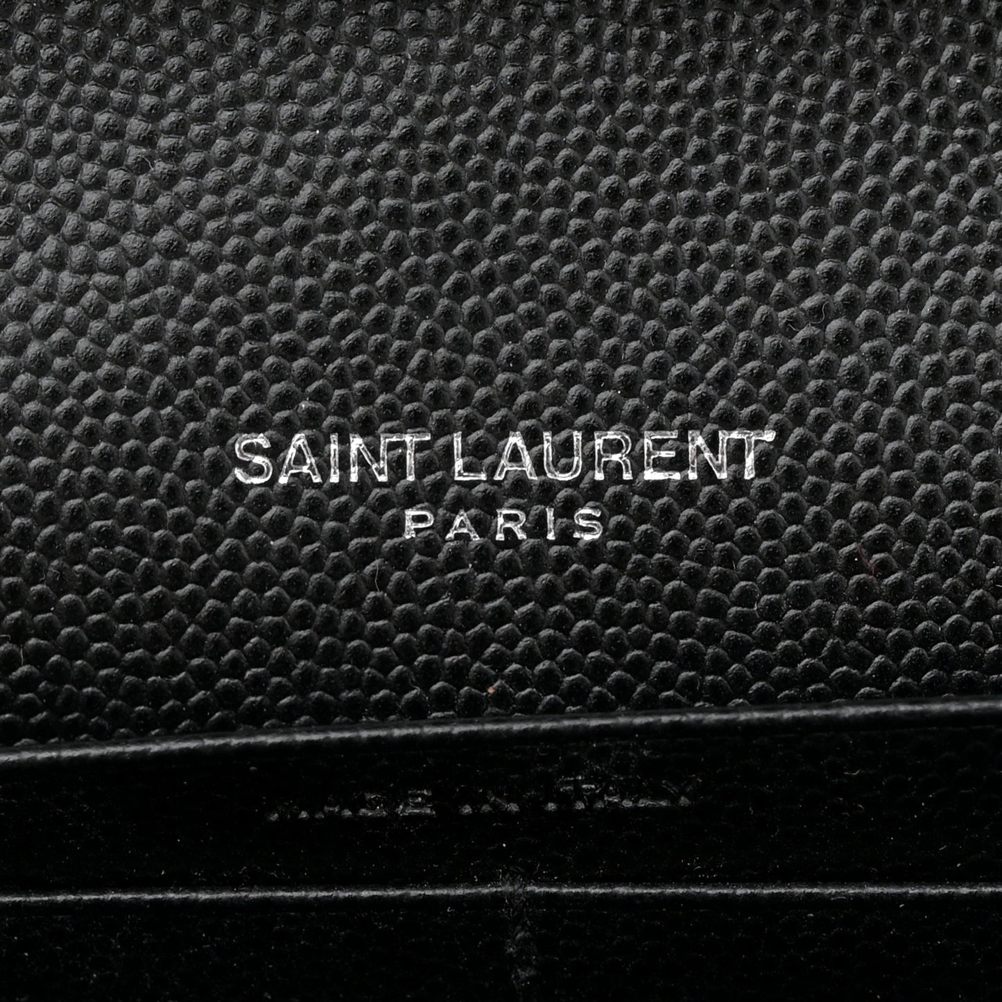 Grain De Poudre Matelasse Chevron Monogram Chain Wallet Black