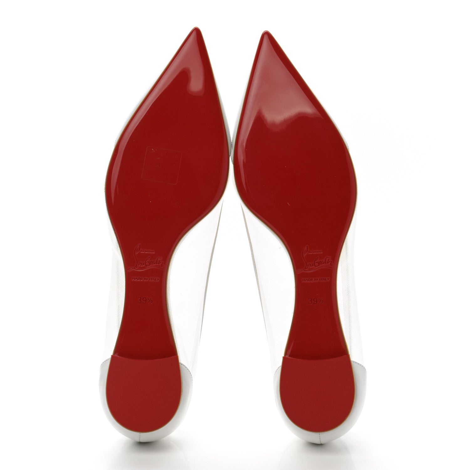 Christian Louboutin Kid Rete Galativi Flats 39.5 Version Bianco 4 of 7