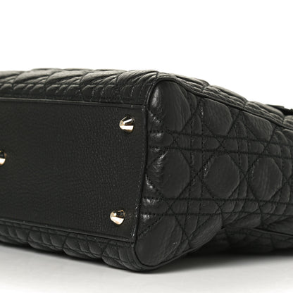 Christian Dior Grained Calfskin Cannage Large Supple Lady Dior Black 10 of 12
