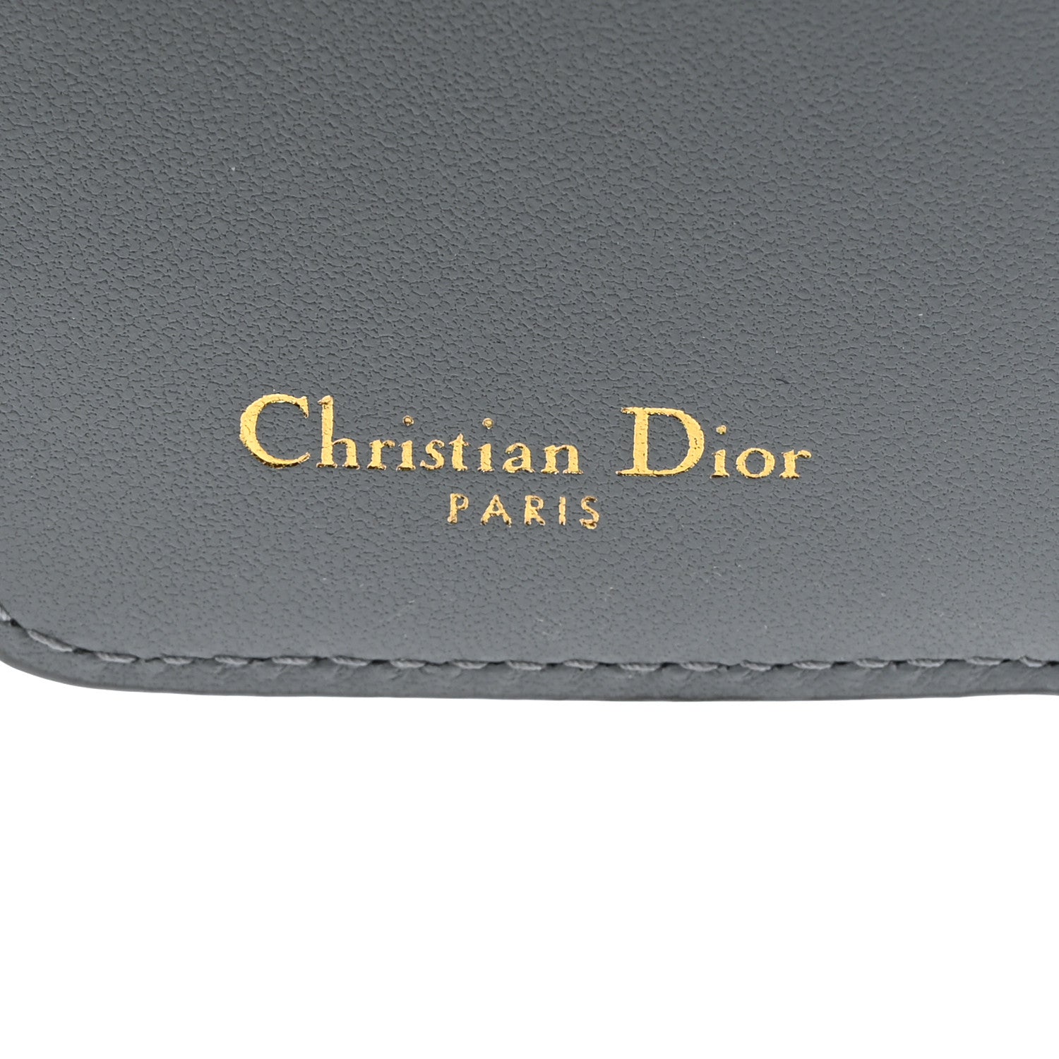 Christian Dior Grained Calfskin Supple Cannage Caro Scarlet Zipped Wallet Cloud Blue 6 of 7