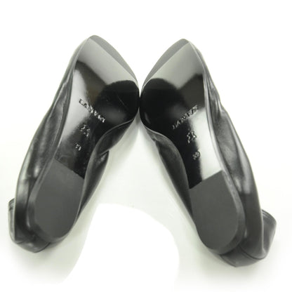 Lanvin Leather Elastic Ballet Flats 39 Black 4 of 6