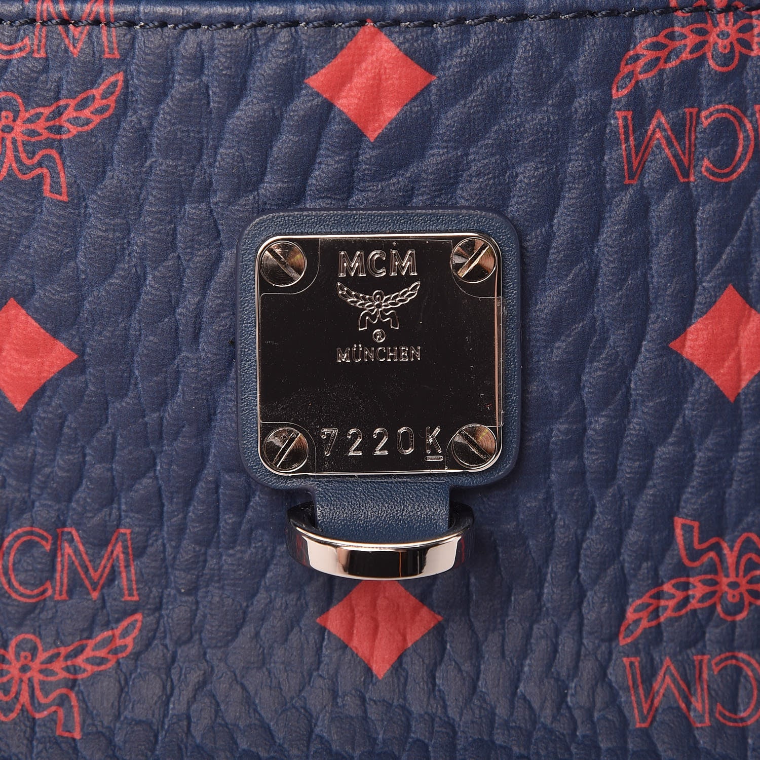 MCM Visetos Small Fusten Belt Bag Deep Blue Sea 7 of 8