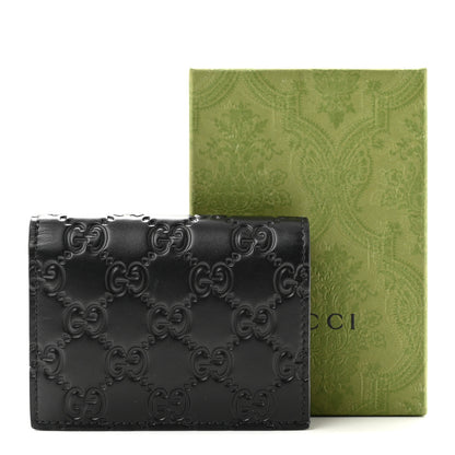 Gucci Guccissima Card Case Wallet Black 8 of 8