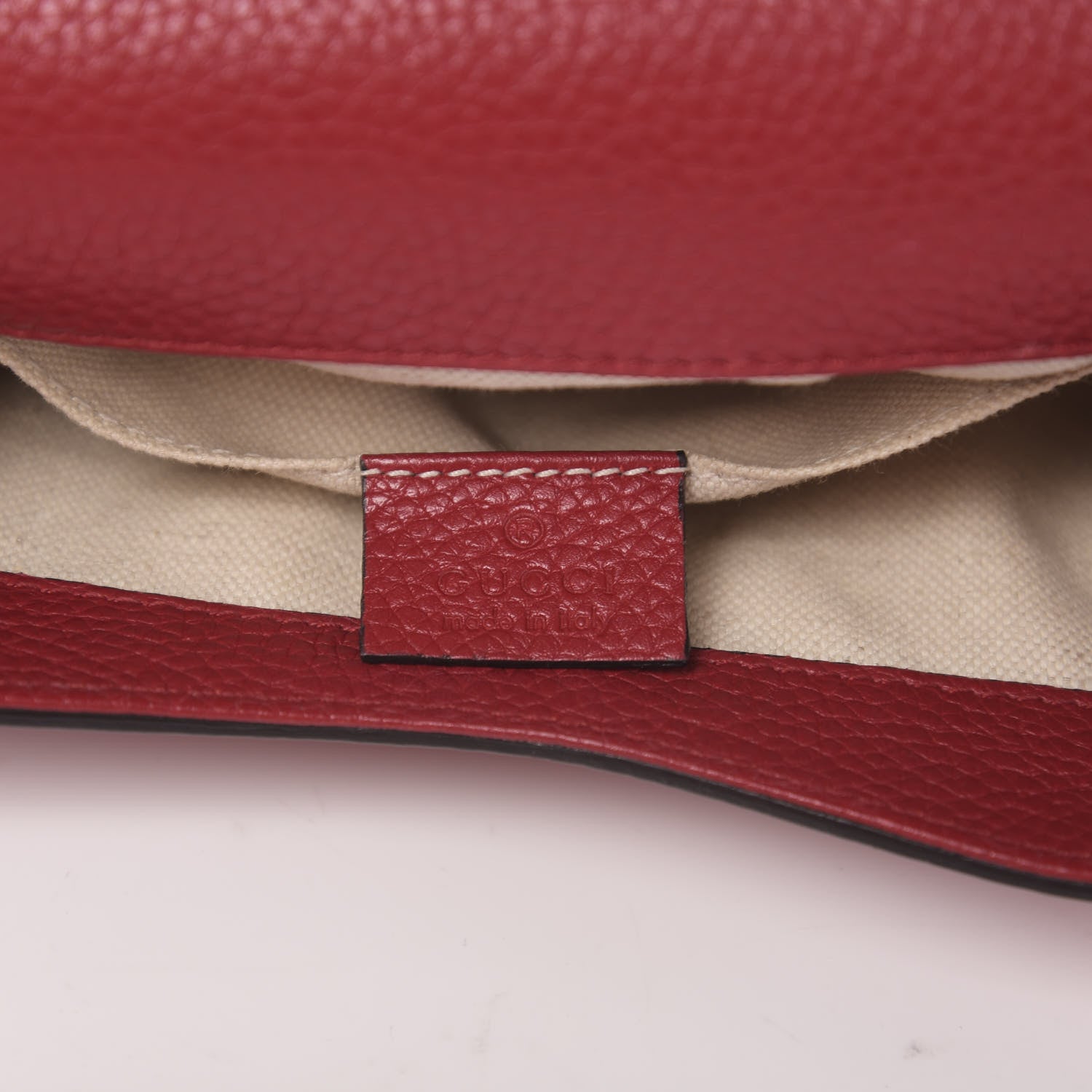Gucci Calfskin Mini GG Marmont Top Handle Bag Vulcanic Red 5 of 10