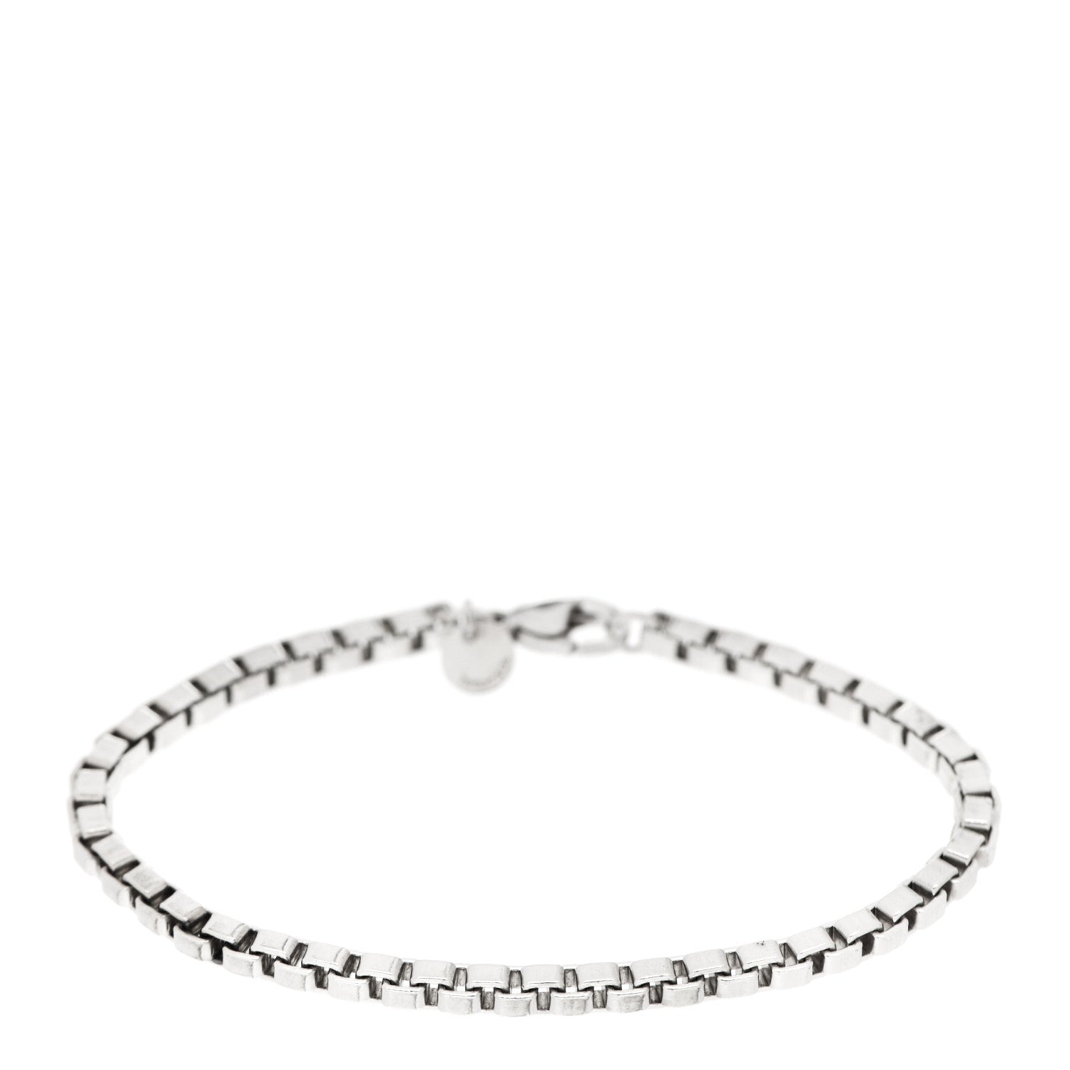 Tiffany Sterling Silver 4mm Venetian Link Bracelet 1 of 4