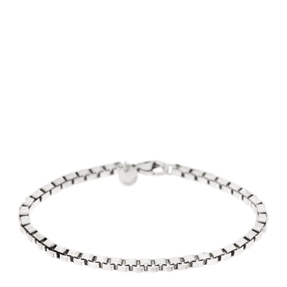 Tiffany Sterling Silver 4mm Venetian Link Bracelet 1 of 4