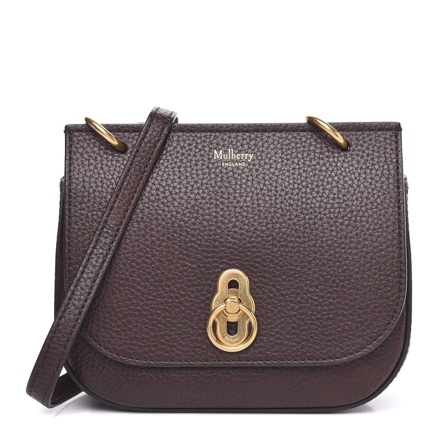 Small Classic Grain Calfskin Mini Amberley Flap Oxblood