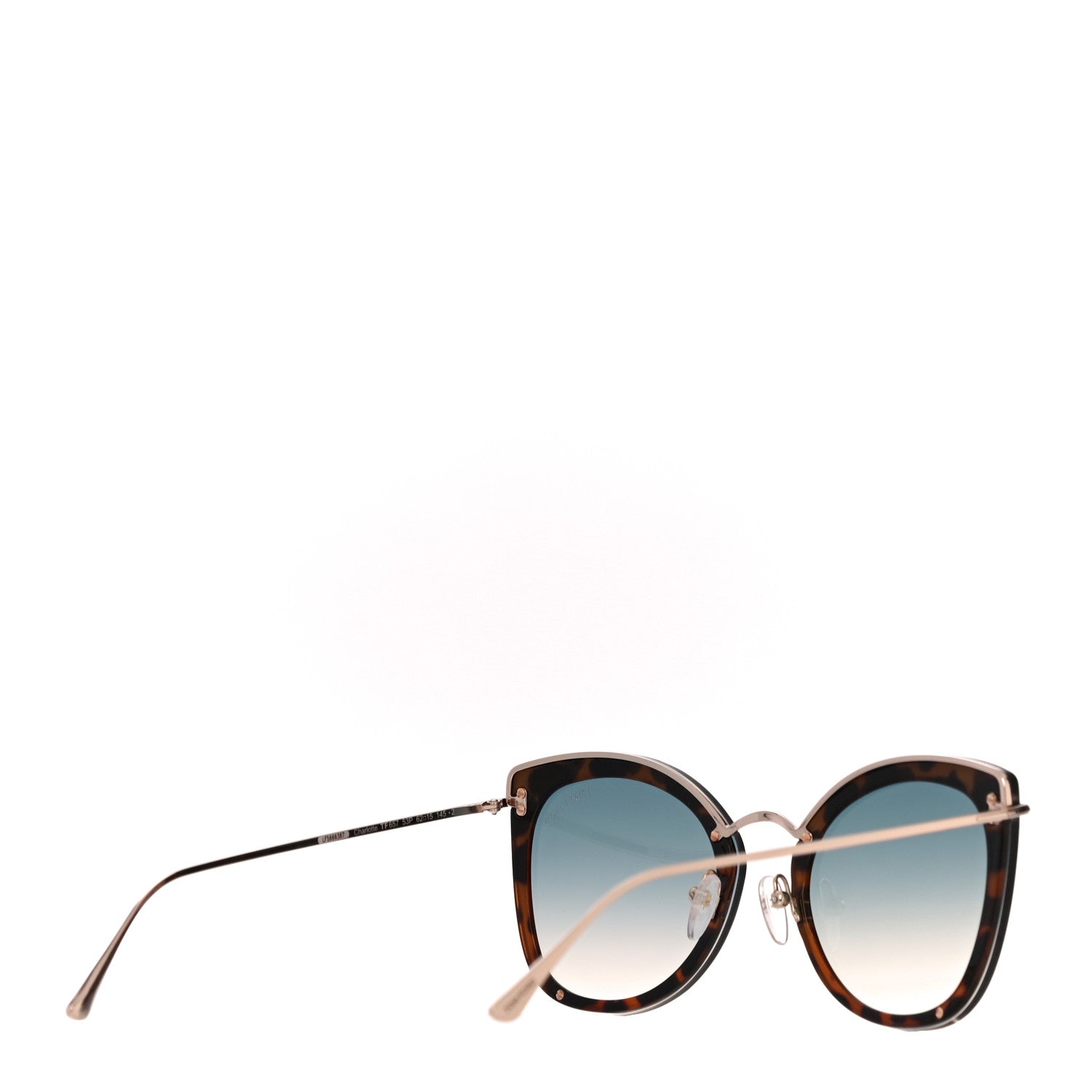 Tom Ford Charlotte Sunglasses TF657 Blue Havana 3 of 7
