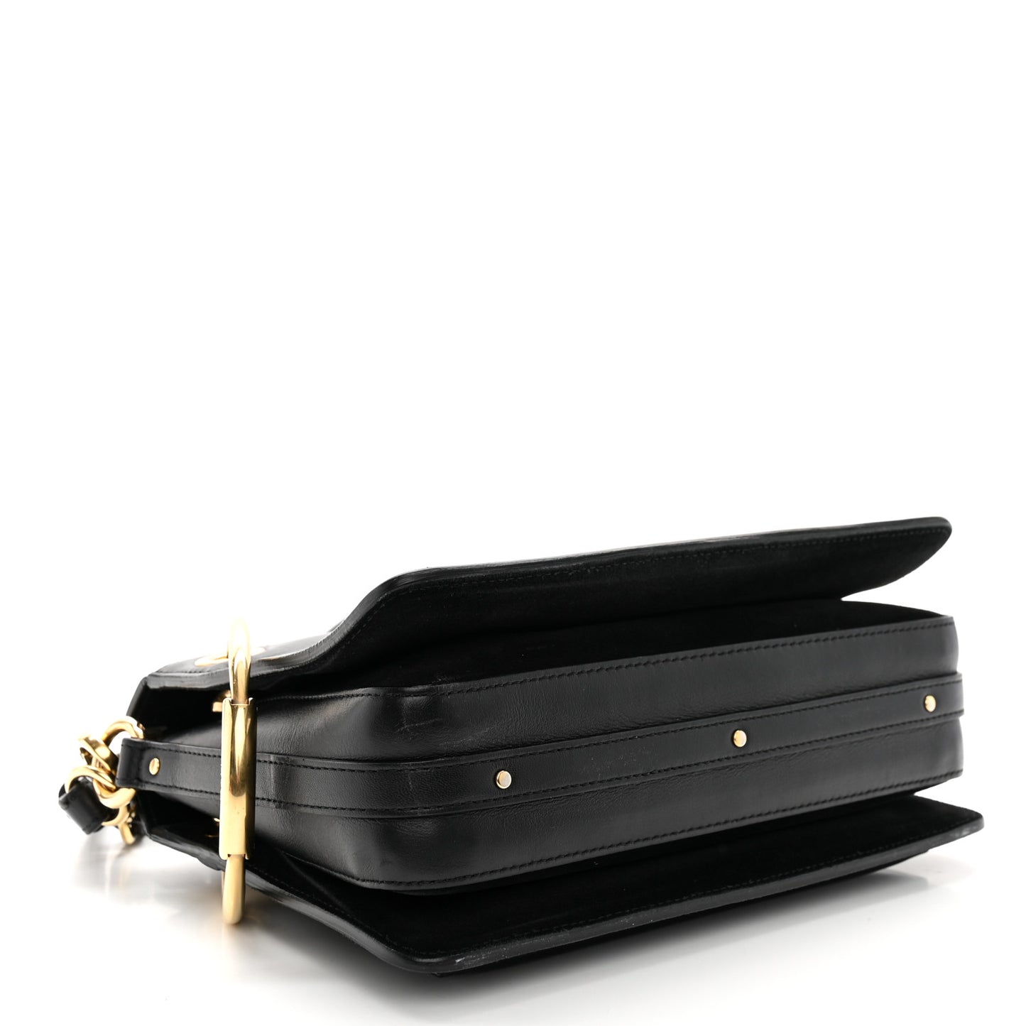 Calfskin Suede Small Roy Bag Black