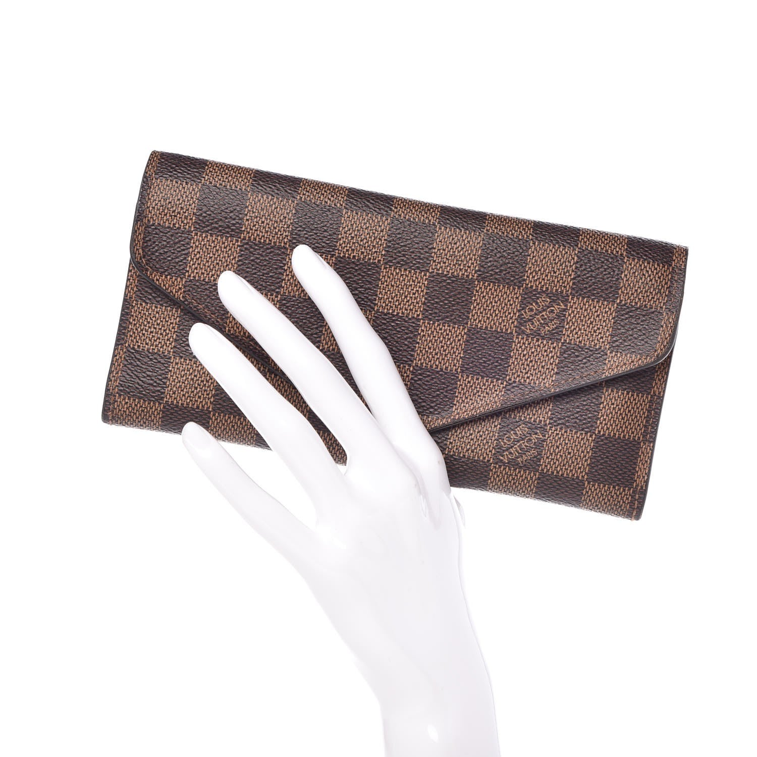 Louis Vuitton Damier Ebene Josephine Wallet Red 2 of 13