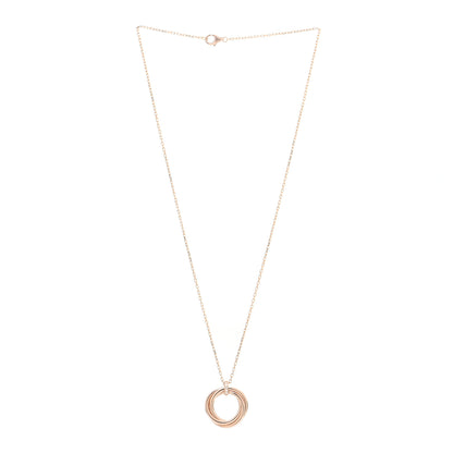 Cartier 18K Pink Gold Diamond Trinity Pendant Necklace 3 of 8
