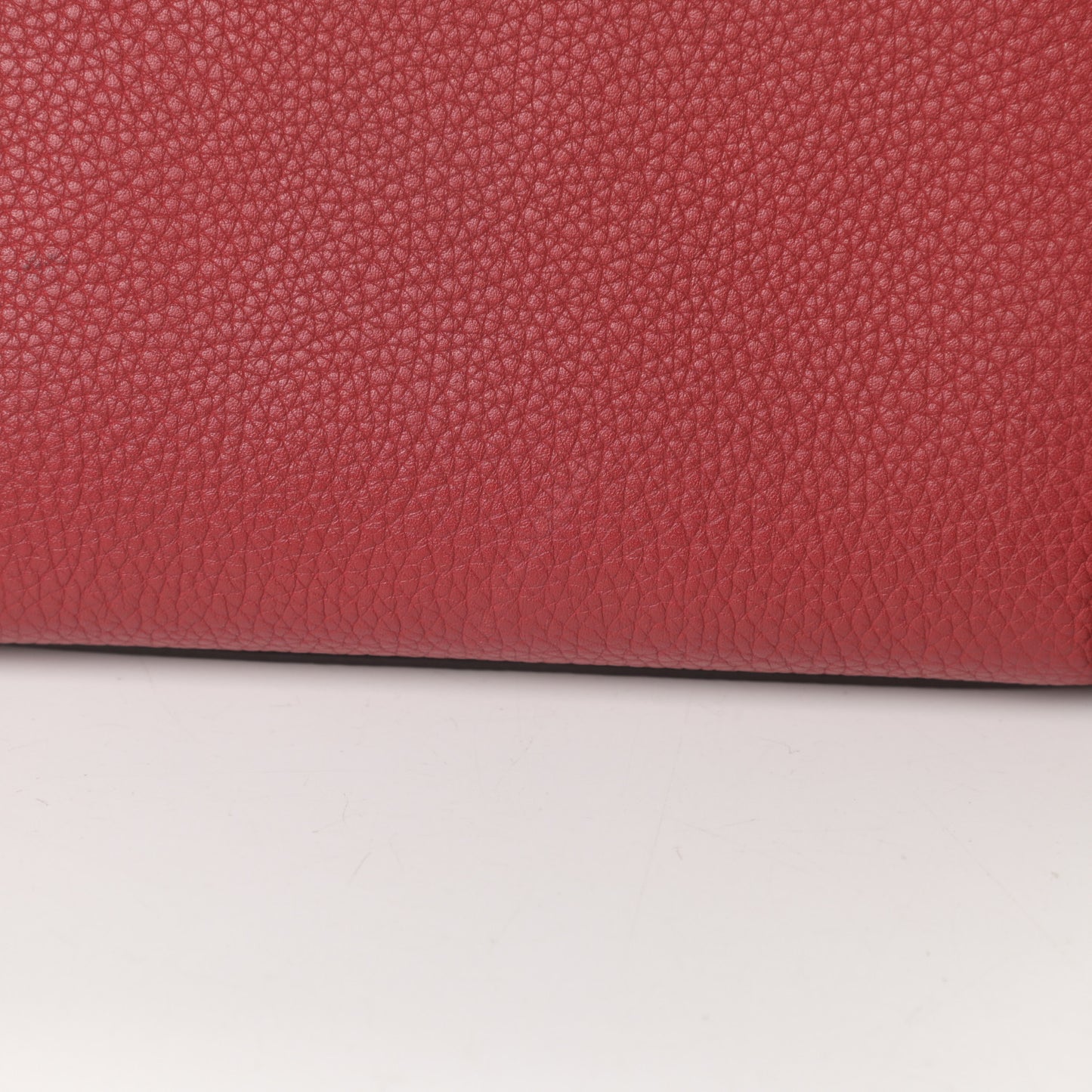 Drummed Calfskin Nano Luggage Red