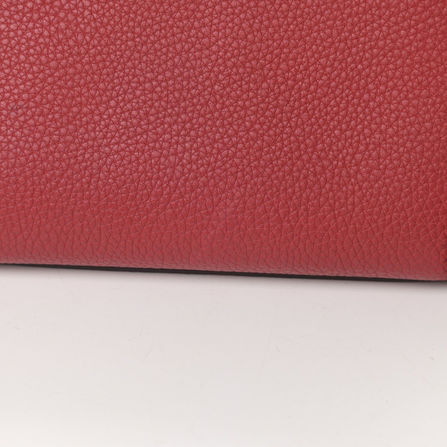 Celine Drummed Calfskin Nano Luggage Red 13 of 16