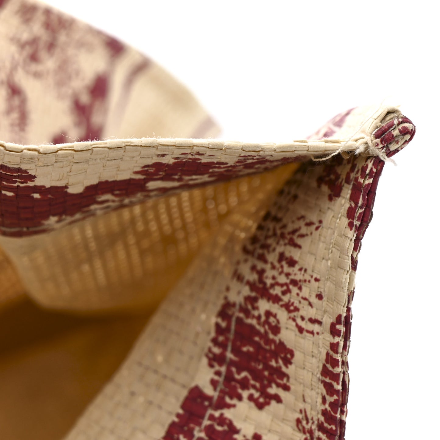 Straw Dioriviera Tote Red
