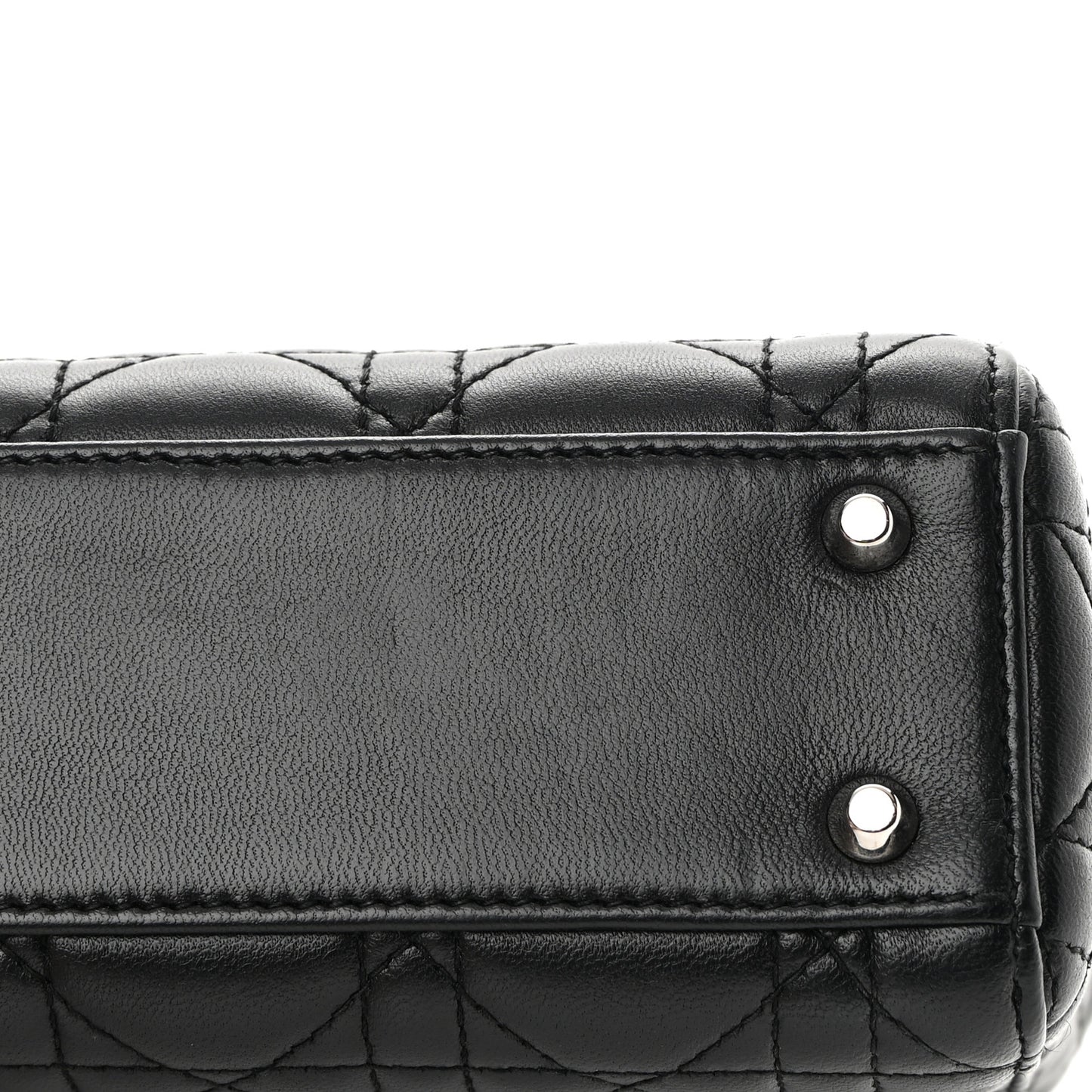 Lambskin Cannage Mini Lady Dior Black
