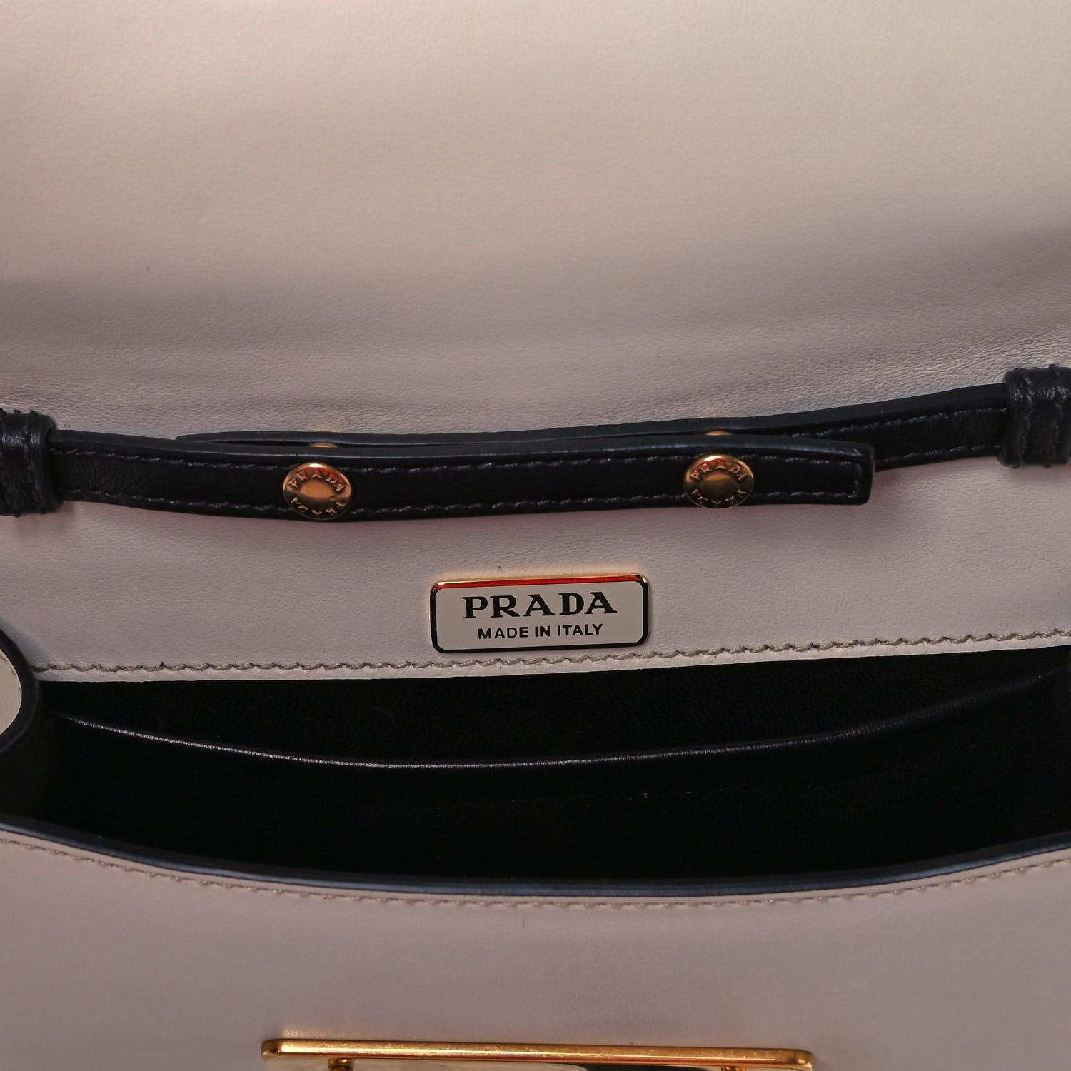 Prada City Calf Saffiano Astrology Cahier Bag Talco Black 4 of 6