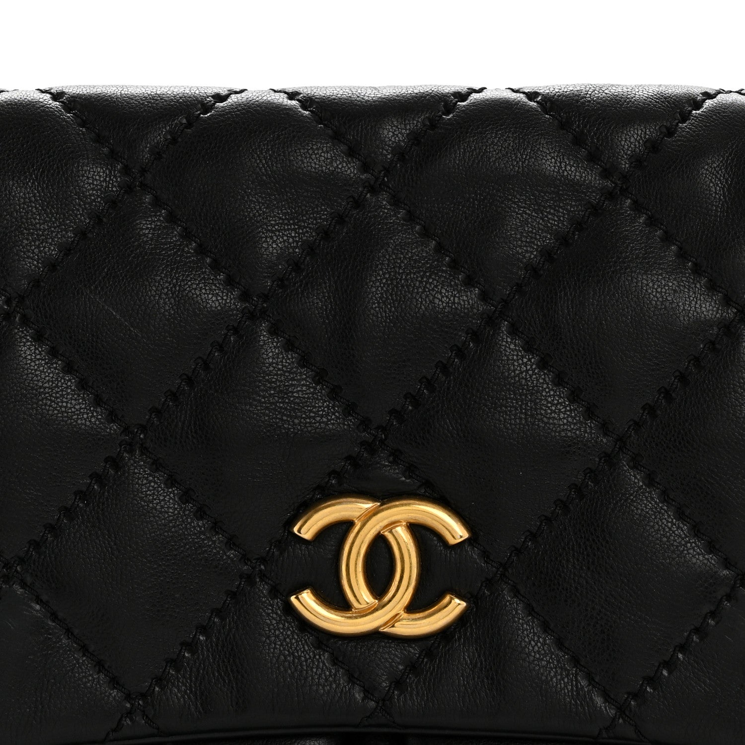 Chanel Calfskin Quilted Large Retro Chain Flap Black 8 of 13